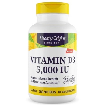 Vitamina D3 5.000 360s Healthy Origins