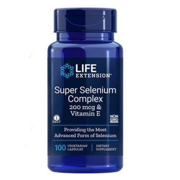 Super Selenium Complex 200mcg & Vitamin E 100 VegCaps Life Extension