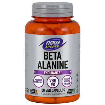 Beta Alanine 750mg 120 caps NOW Foods