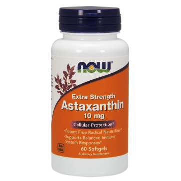 ASTAXANTHIN 10mg 60sgels NOW Foods