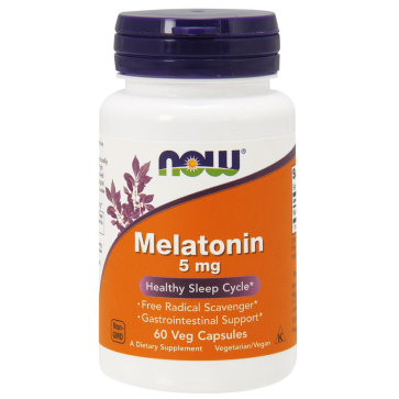 Melatonina 5mg 60 caps NOW Foods