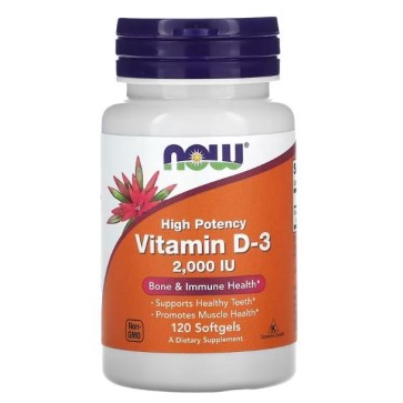 Vitamina D3 2.000 120 softgels NOW Foods