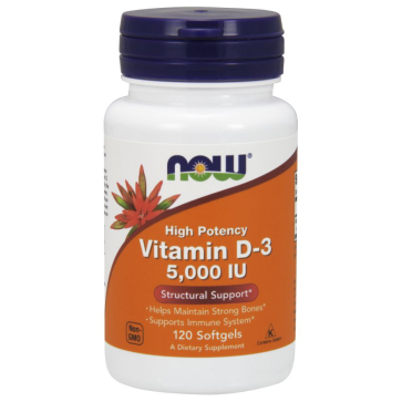 Vitamina D3 5.000 120 softgels NOW Foods