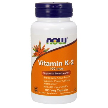 Vitamina K2 100mg 100 veg caps NOW Foods