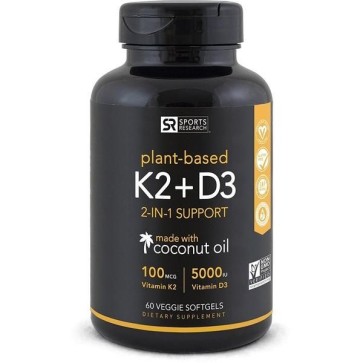 Vitamina K2 + D3 100mcg K2. 125mg D3 60s SPORTS Research