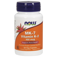 MK7 Vitamina K-2 100 mcg 60 Veg Capsules NOW Foods
